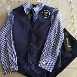 Boys 4 piece vest suit